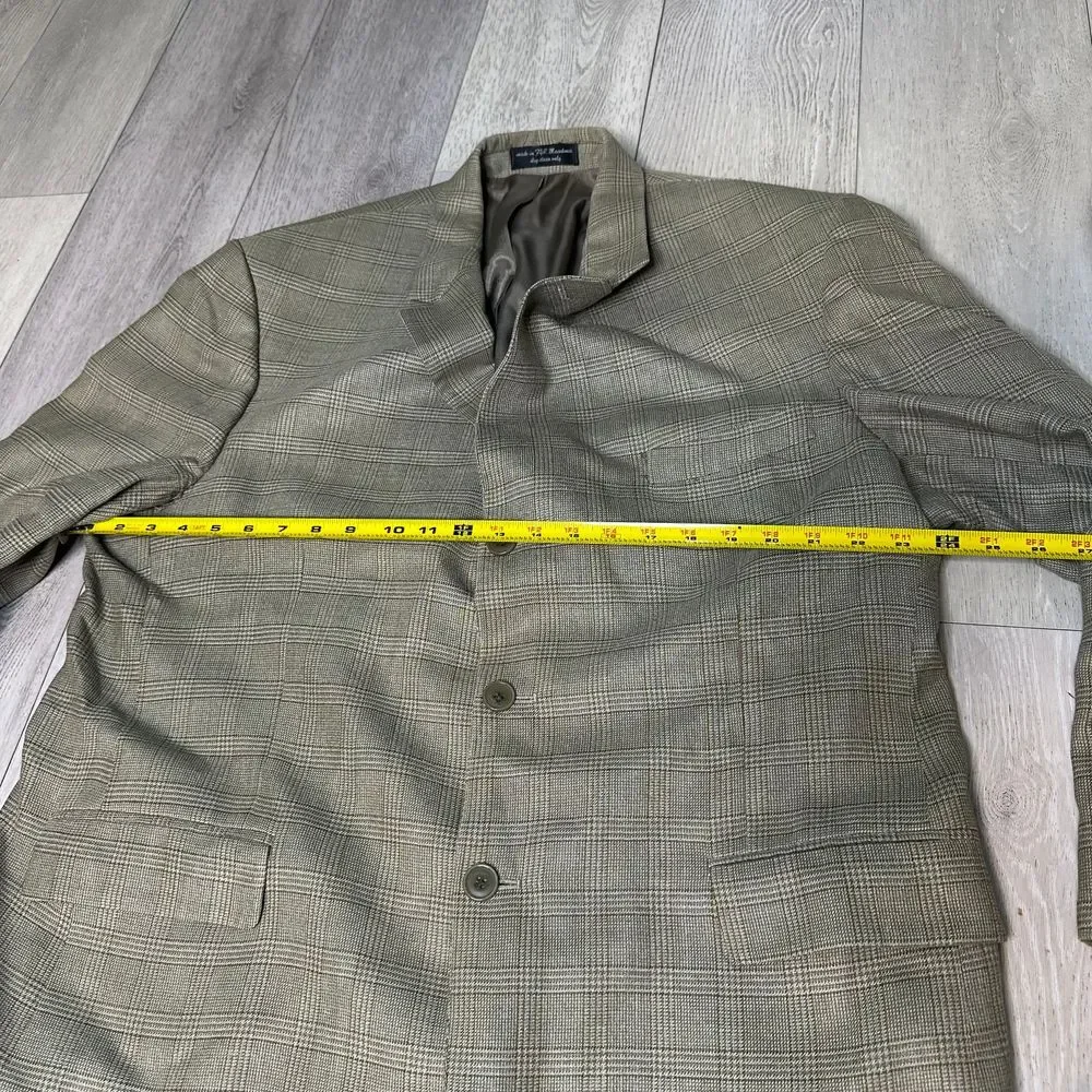 Gianfranco Ruffini‎ Classic Glen Plaid Blazer Professional Business Suit Jacket